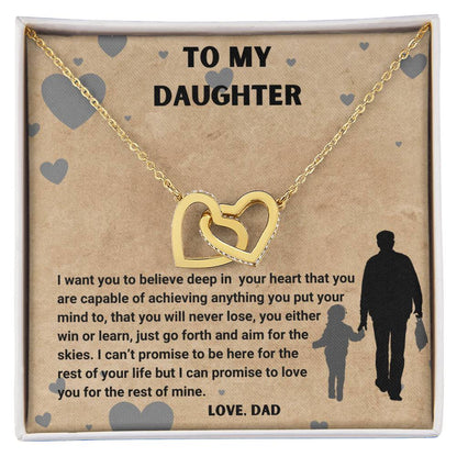 To My Daughter ?? Interlocking Hearts Necklace