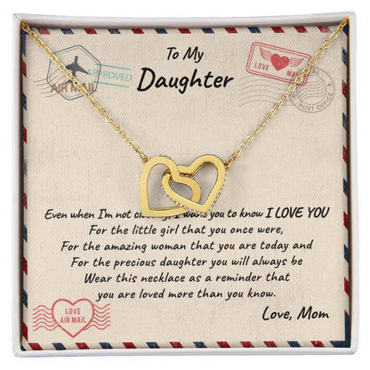 Special Gift For Daughter! Interlocking Hearts Necklace