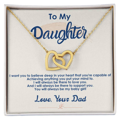 Collection Daughter - You'Re Capable Of Achieving Anything - Interlocking Hearts Necklace