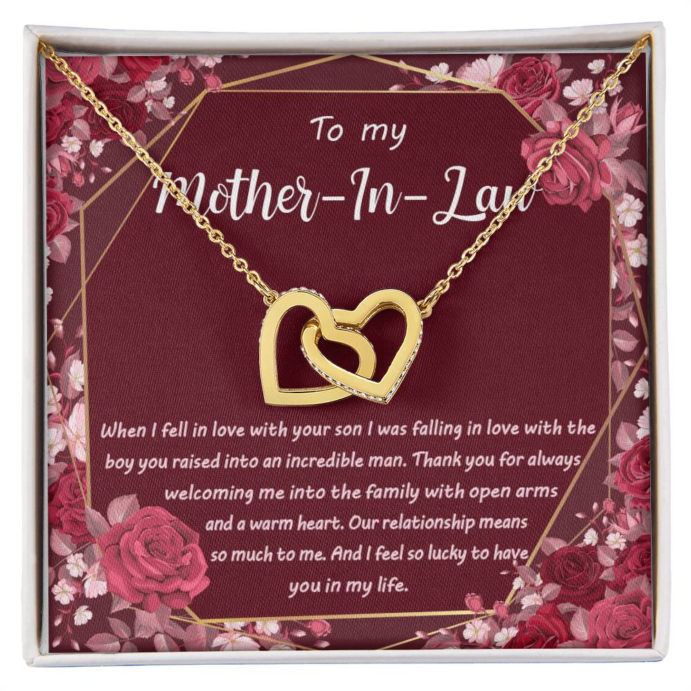 Forever Love - To My Mother-In-Law Necklace Interlocking Hearts Necklace