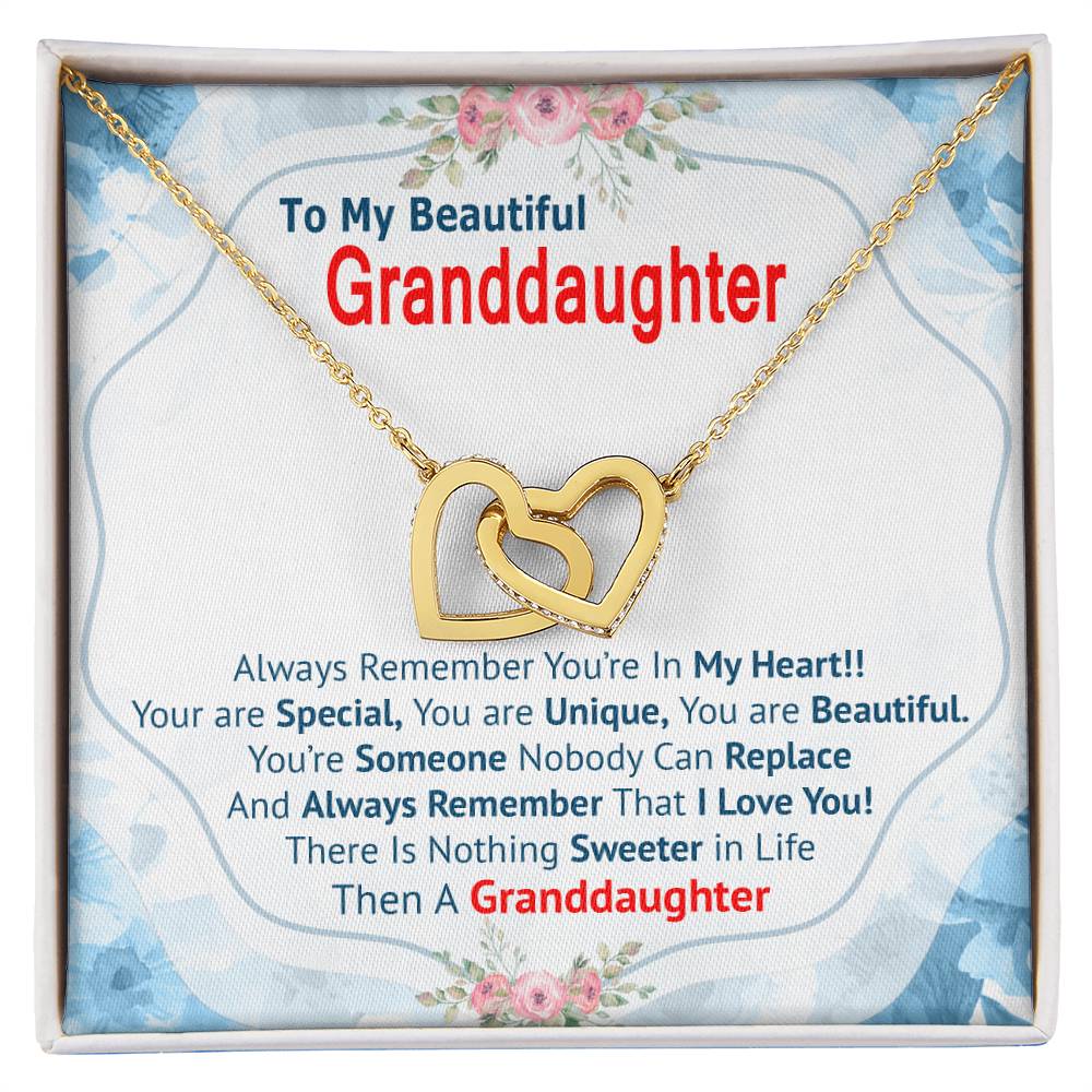 Perfect Gift For Granddaughter Interlocking Hearts Necklace