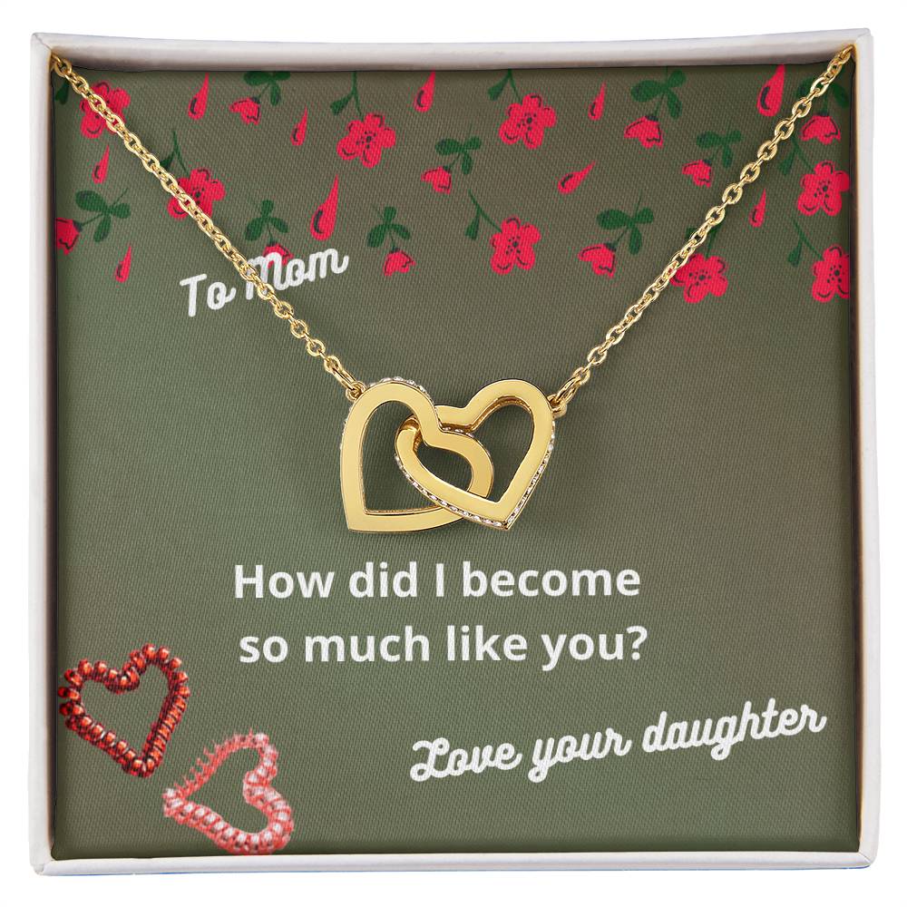 So Much Like You Two Hearts Necklace Interlocking Hearts Necklace