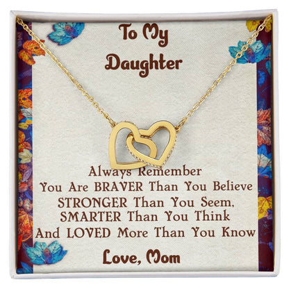 Mother & Daughter Necklace Interlocking Hearts Necklace