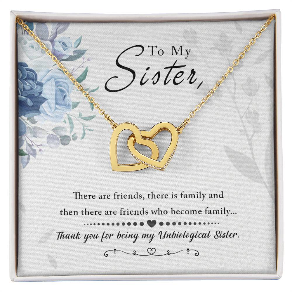 To My Sister Interlocking Hearts Interlocking Hearts Necklace
