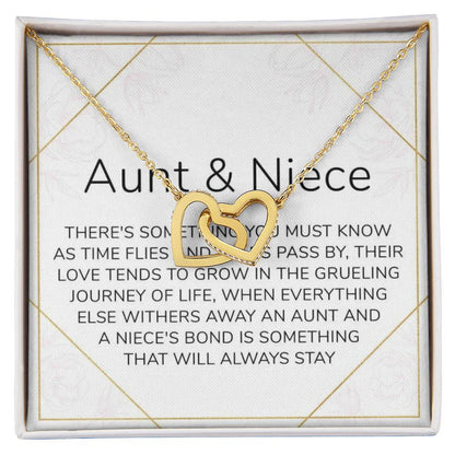 Aunt & Niece Interlocking Hearts Necklace