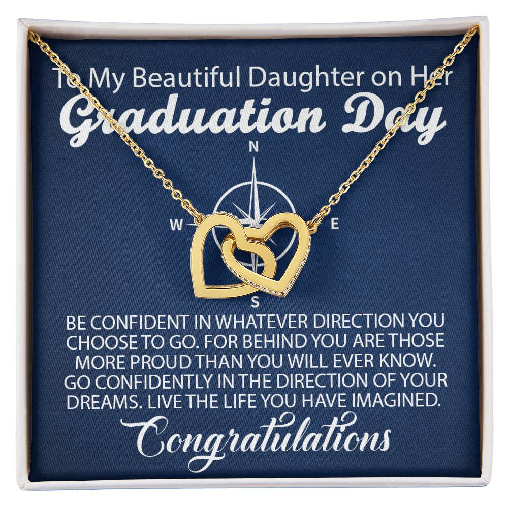 Graduation - Directions Of Your Dreams Interlocking Hearts Necklace