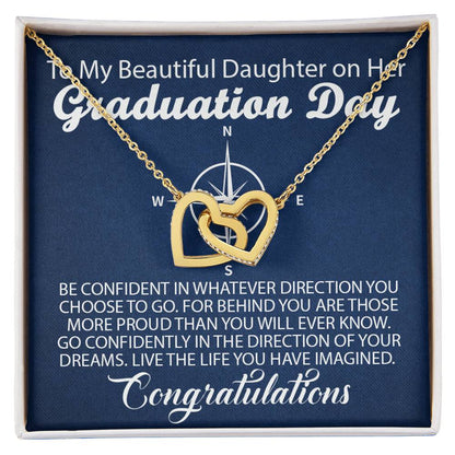 Graduation - Directions Of Your Dreams Interlocking Hearts Necklace