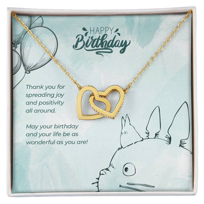 Joy And Positivity! Interlocking Hearts Necklace