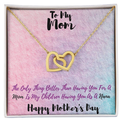 Happy Mothers Day Interlocking Hearts Interlocking Hearts Necklace