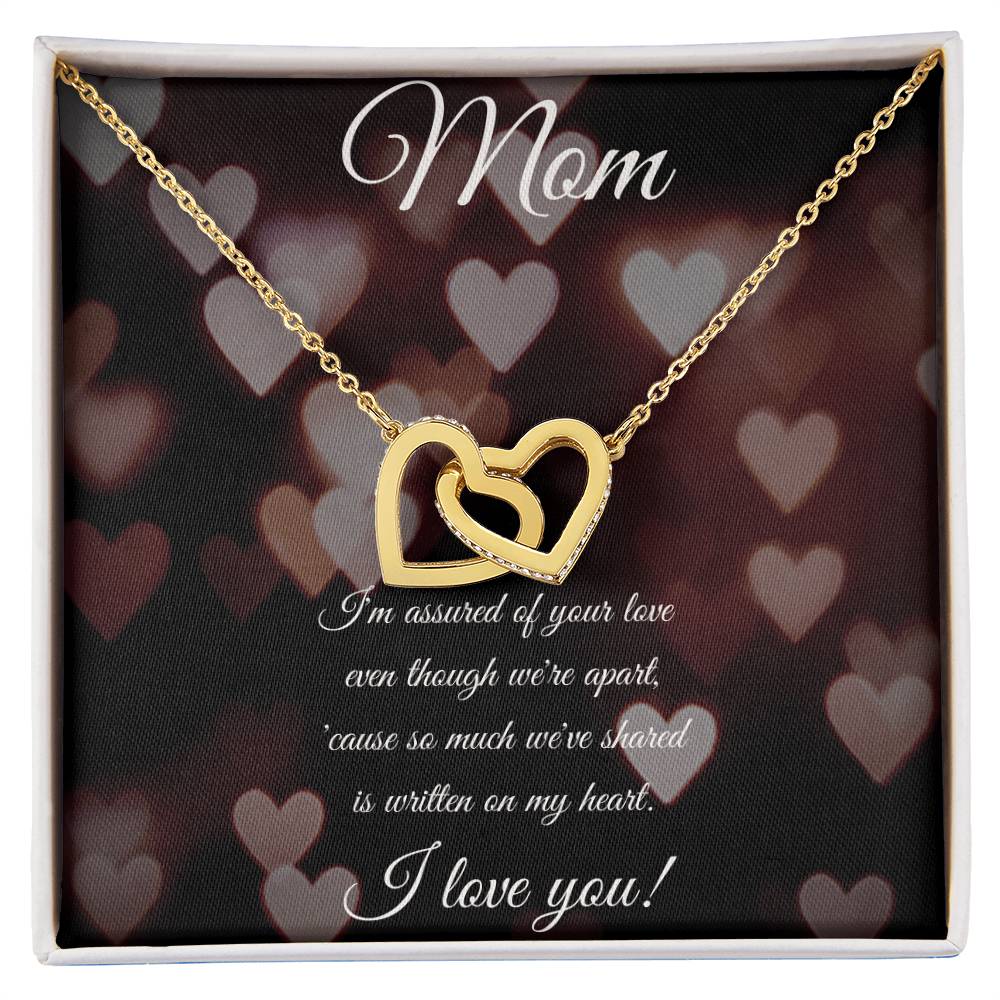 Mom White Gold Locking Hearts White Gold Interlocking Hearts Necklace