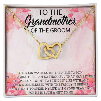 Grandmother Of The Groom Necklacegrandmother Wedding Giftgrandma Of The Groom Interlocking Hearts Necklacegrandma Wedding Gift From Groom