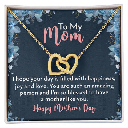 To My Mom Interlocking Hearts Necklace