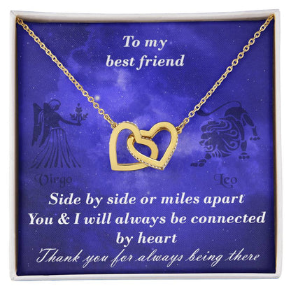 Virgo To Leo Best Friend Interlocked Hearts Necklace Interlocking Hearts Necklace