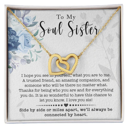 Soul Sister - Hearts Necklace Interlocking Hearts Necklace
