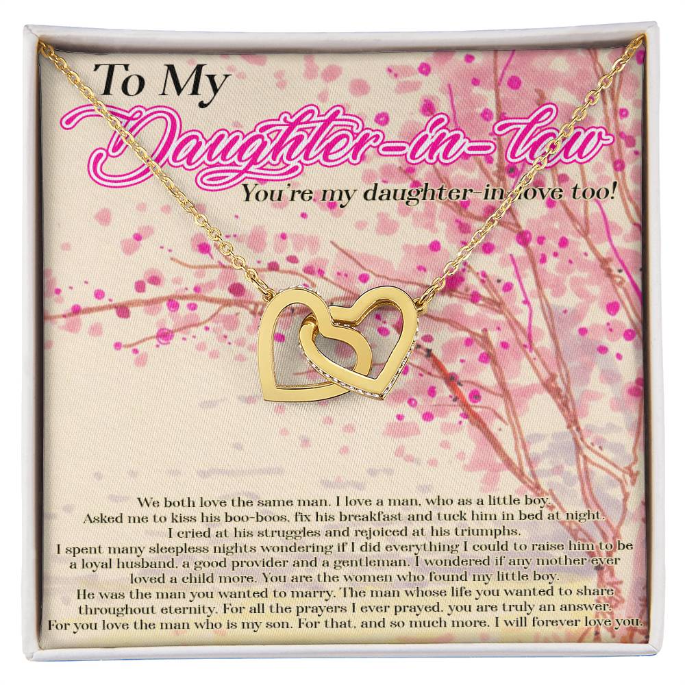 Daughter In Law Necklace And Sayingdaughter In Law Necklacedaughter In Law Wedding Giftdaughter In Law Jewelry Box Necklace For Daughter Interlocking Hearts Necklace