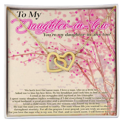 Daughter In Law Necklace And Sayingdaughter In Law Necklacedaughter In Law Wedding Giftdaughter In Law Jewelry Box Necklace For Daughter Interlocking Hearts Necklace
