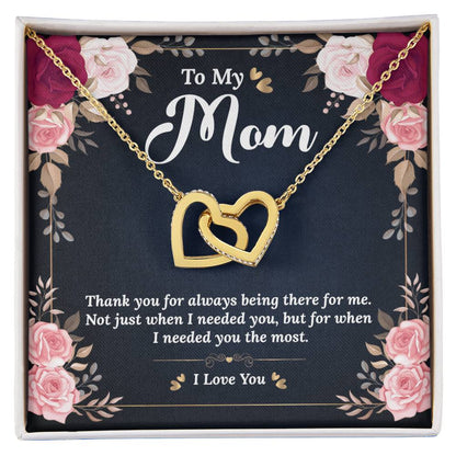Interlocking Hearts Necklace - Best Birthday Gift For Mom