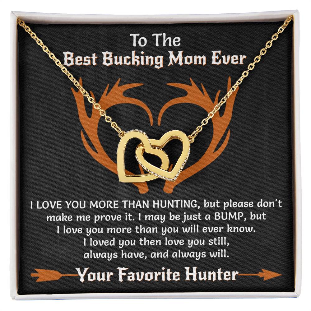 Best Bucking Mom Ever - Necklace - Mother'S Day Interlocking Hearts Necklace