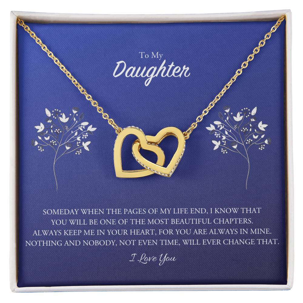 Daughter Two Hearts Necklace Interlocking Hearts Necklace