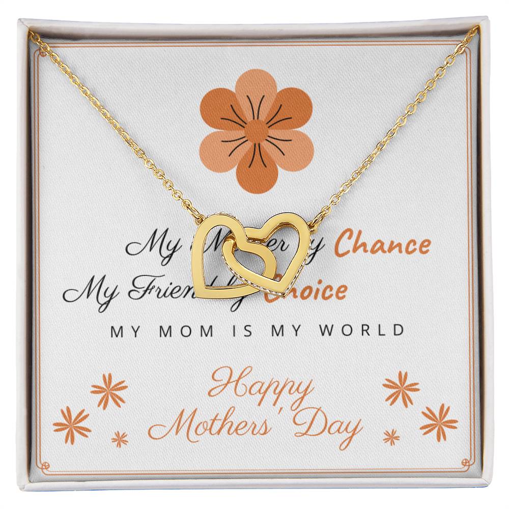 My Mother By Chance Interlocking Hearts Necklace