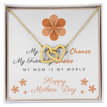 My Mother By Chance Interlocking Hearts Necklace