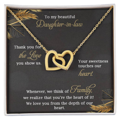 Necklace For Daughter In Law Interlocking Hearts Necklace