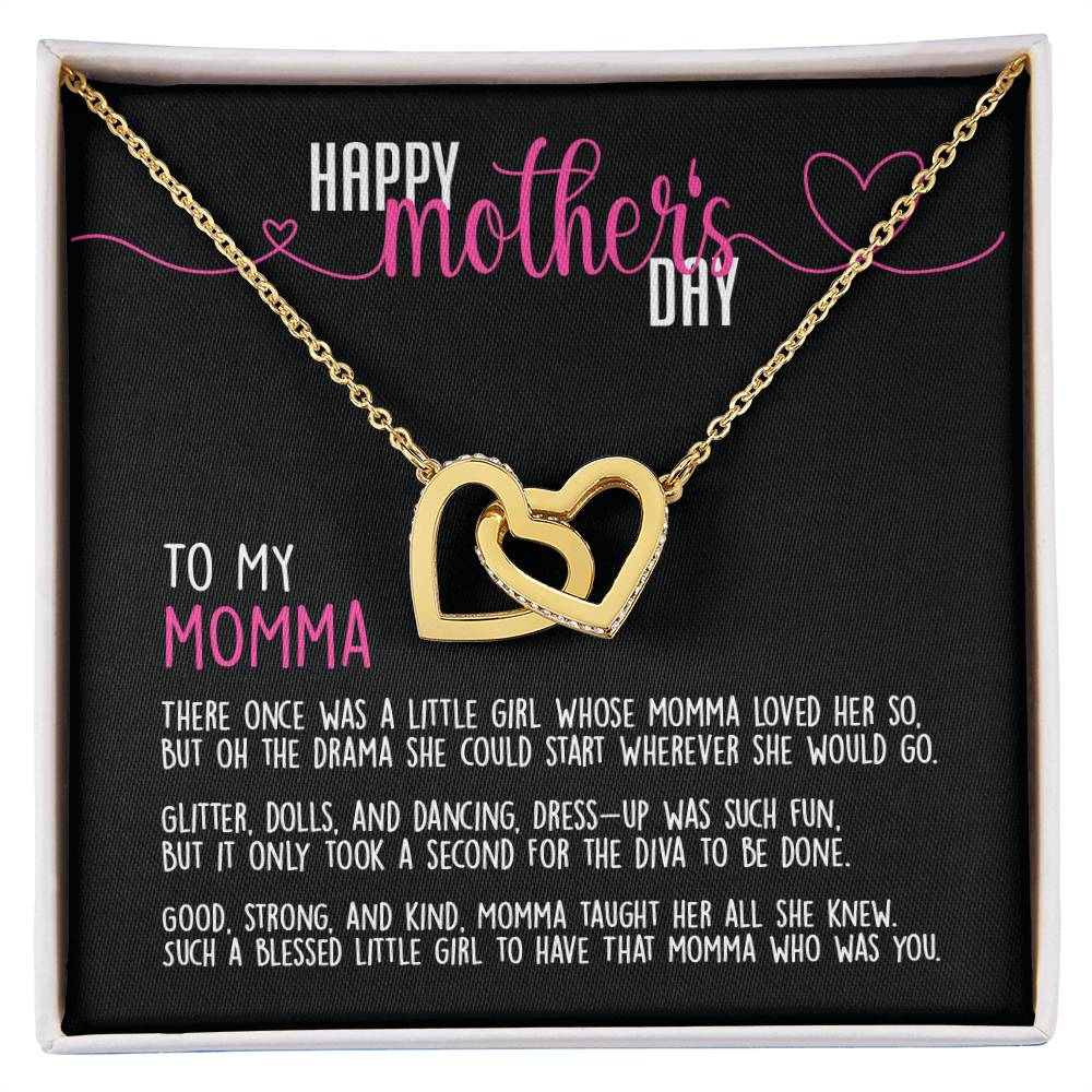 Happy Mother'S Day To My Momma - Necklace Interlocking Hearts Necklace