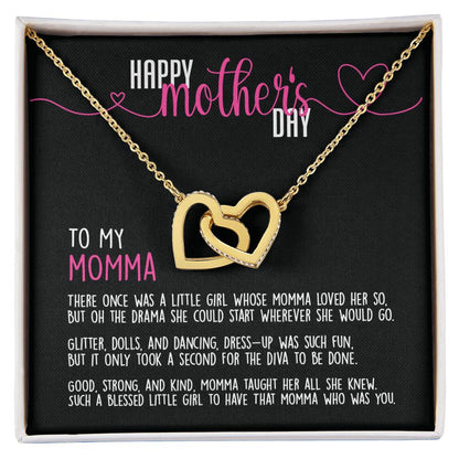 Happy Mother'S Day To My Momma - Necklace Interlocking Hearts Necklace