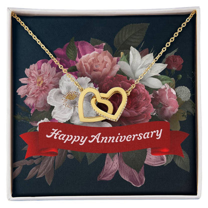 Happy Anniversary - Interlocking Hearts Necklace