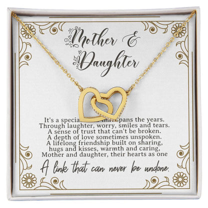 Mother Daughter Necklace Mothers Day Birthday Or Christmas Gift For Mother Or Daughter Interlocking Hearts Necklace Mother Quote
