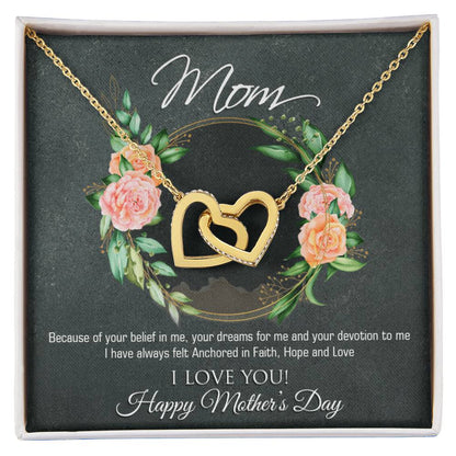 Happy Mother'S Day Interlocking Hearts Necklace