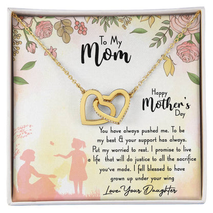 To My Mom Interlocking Hearts Necklace