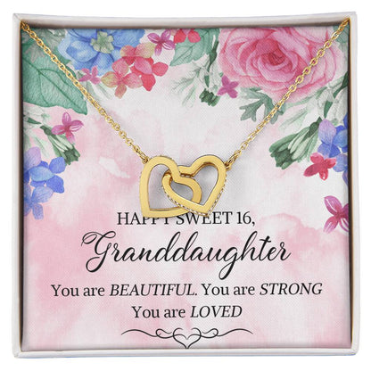 Granddaughter 16Th Birthday Granddaughter 16Th Birthday Necklaceseptember Birthday Interlocking Hearts Necklace Custom Birthday Necklace