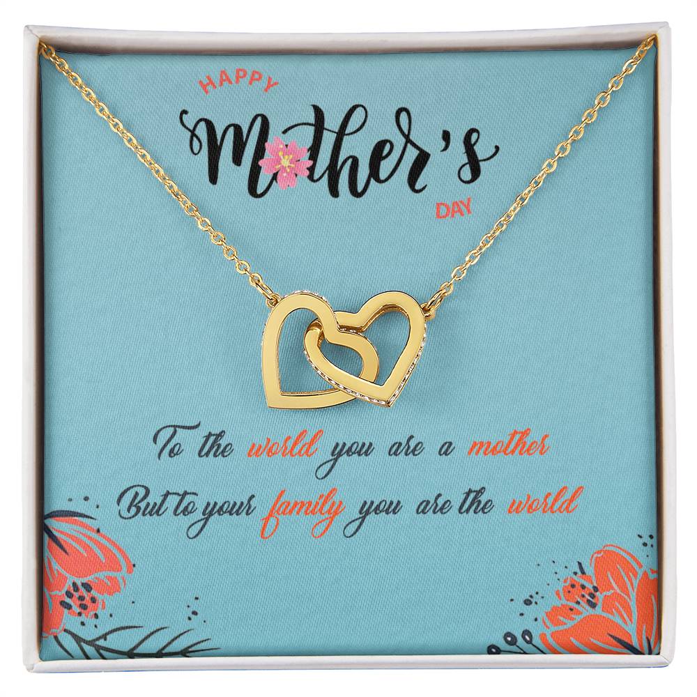 Mom Necklace Mother Necklace Mom Gift Mother'S Day Gift Interlocking Hearts Necklace