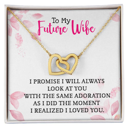 Gift For Future Wife - Interlocking Heart Necklace Interlocking Hearts Necklace