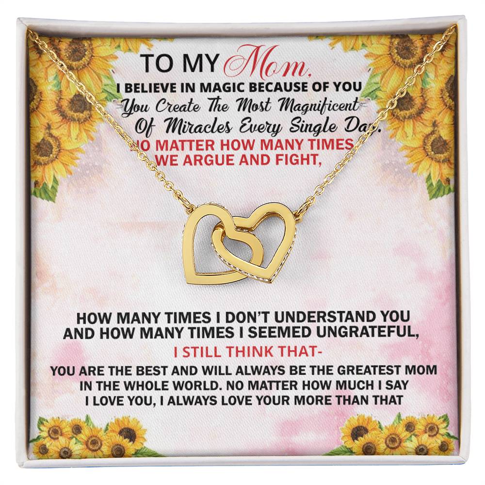I Believe In Magic Interlocking Hearts Necklace