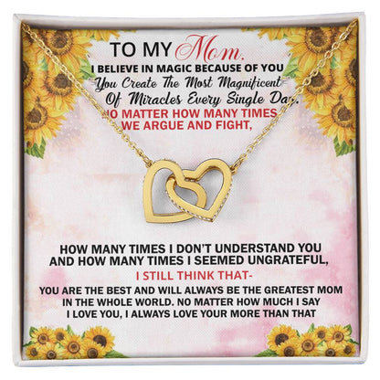 I Believe In Magic Interlocking Hearts Necklace