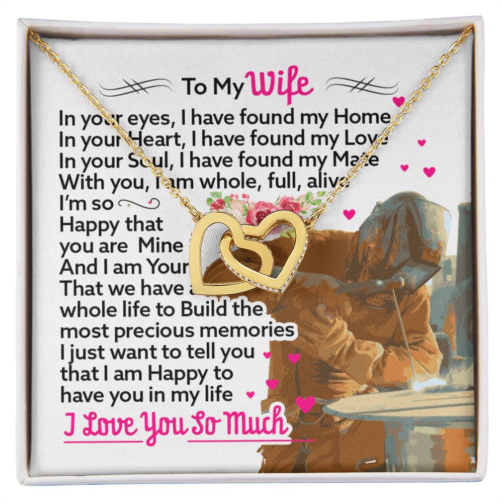 Welder'S Wife- Interlocking Heart Necklace Interlocking Hearts Necklace