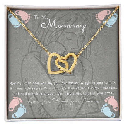 To My Mommy Interlocking Hearts Necklace