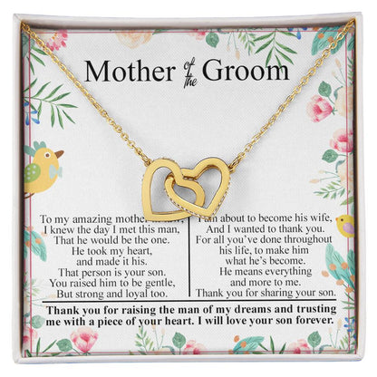 Mother Of The Groom Interlocking Hearts Necklace