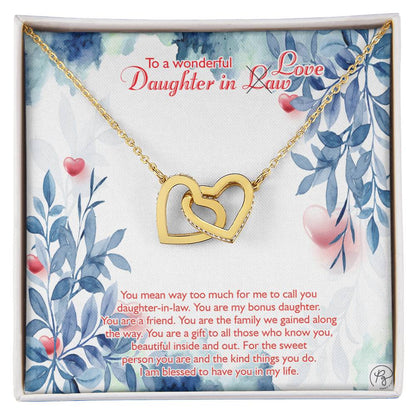 Perfect Us Gifts To Our Daughter-In-Law Gift On Wedding Day?????? Interlocking Hearts Necklace