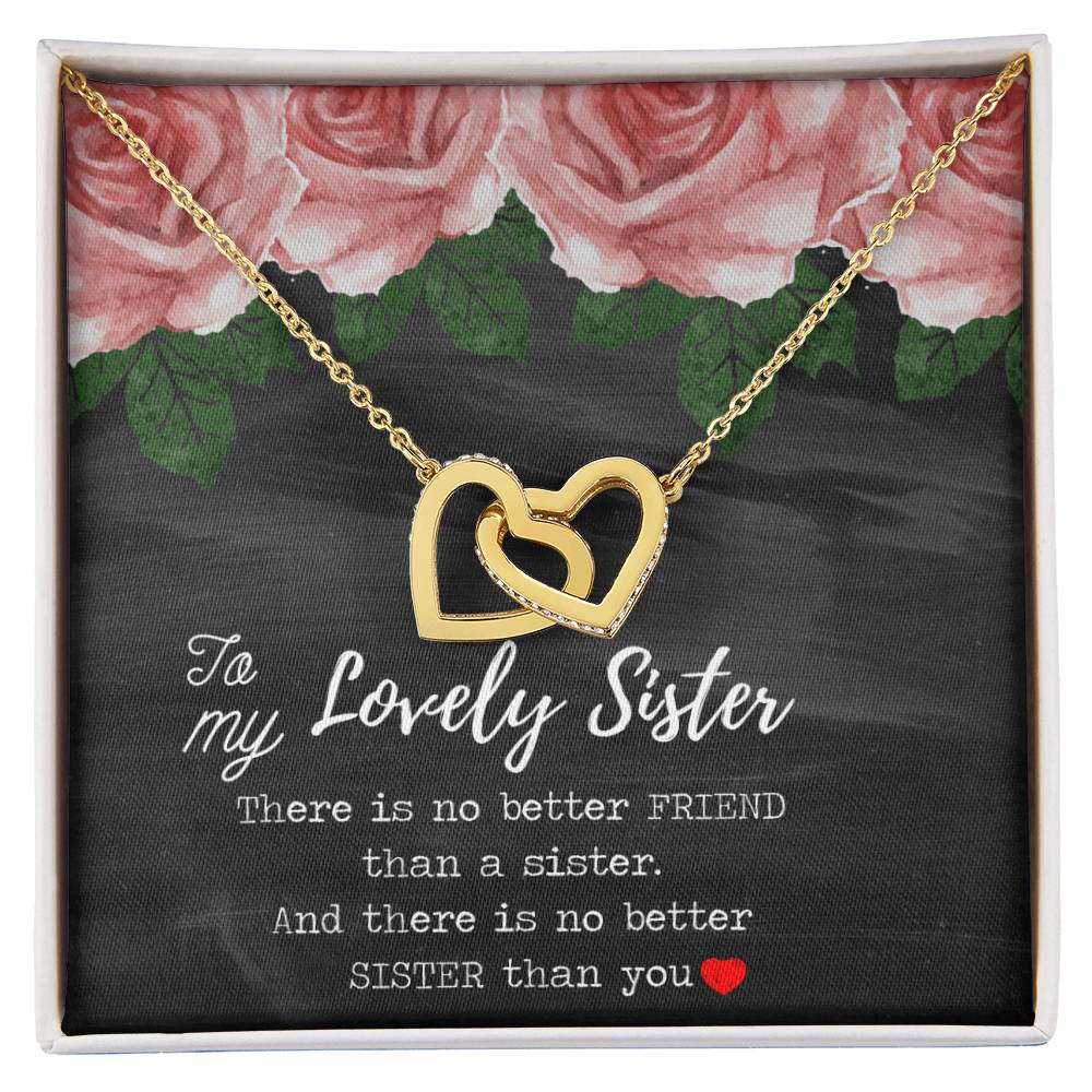 Sisters Necklace Sister Gift Sister Jewelry Lovely Sister Gift Interlocking Hearts Necklace