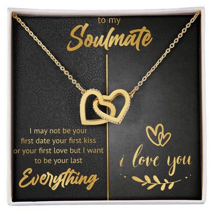 To My Soulmate - Last Everything Interlocking Hearts Necklace