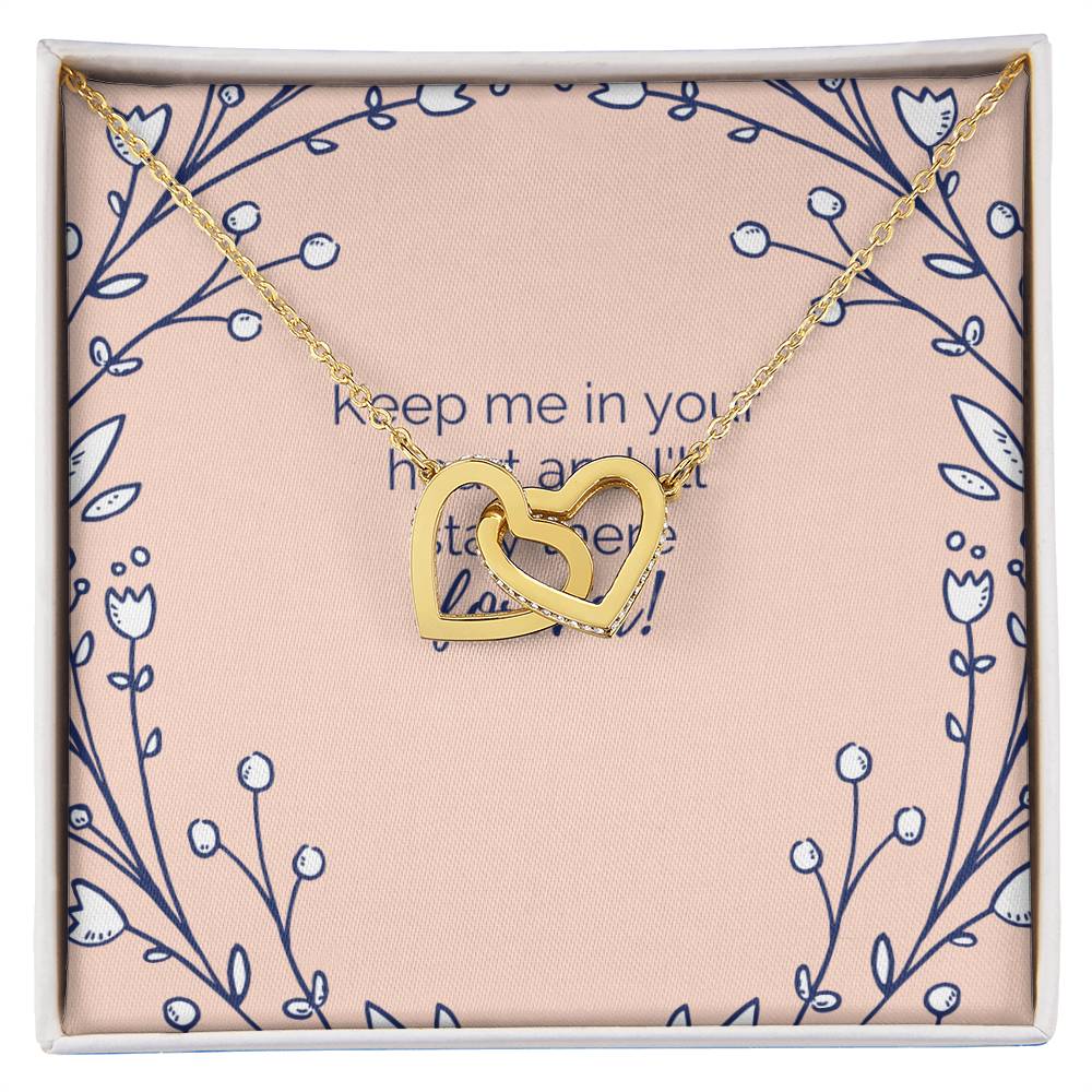 Keep Me In Your Heart Interlocking Hearts Necklace