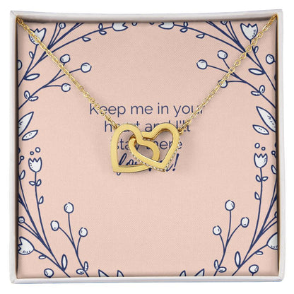 Keep Me In Your Heart Interlocking Hearts Necklace