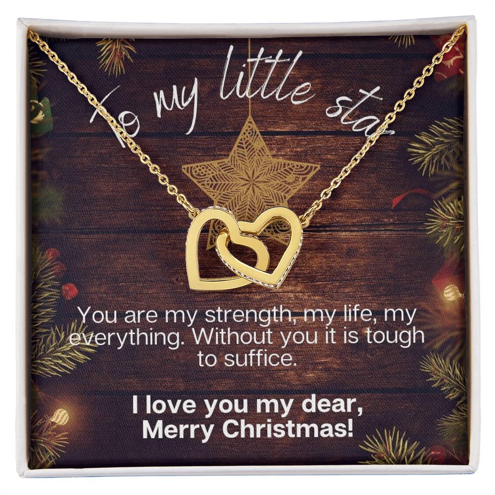 To My Little Star ? - Perfect Christmas Gift ???? Interlocking Hearts Necklace