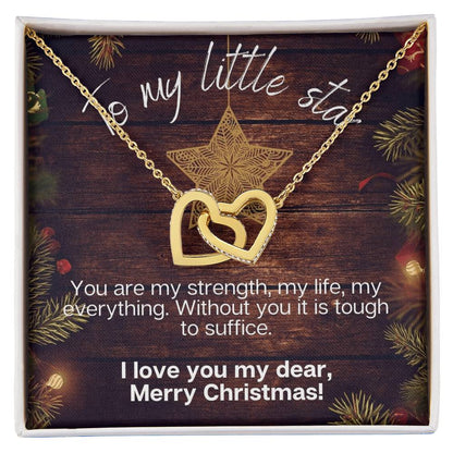 To My Little Star ? - Perfect Christmas Gift ???? Interlocking Hearts Necklace