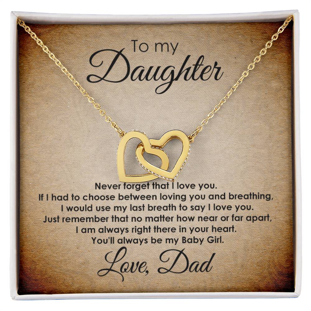 My Baby Girl - Interlocking Heart Necklace Interlocking Hearts Necklace