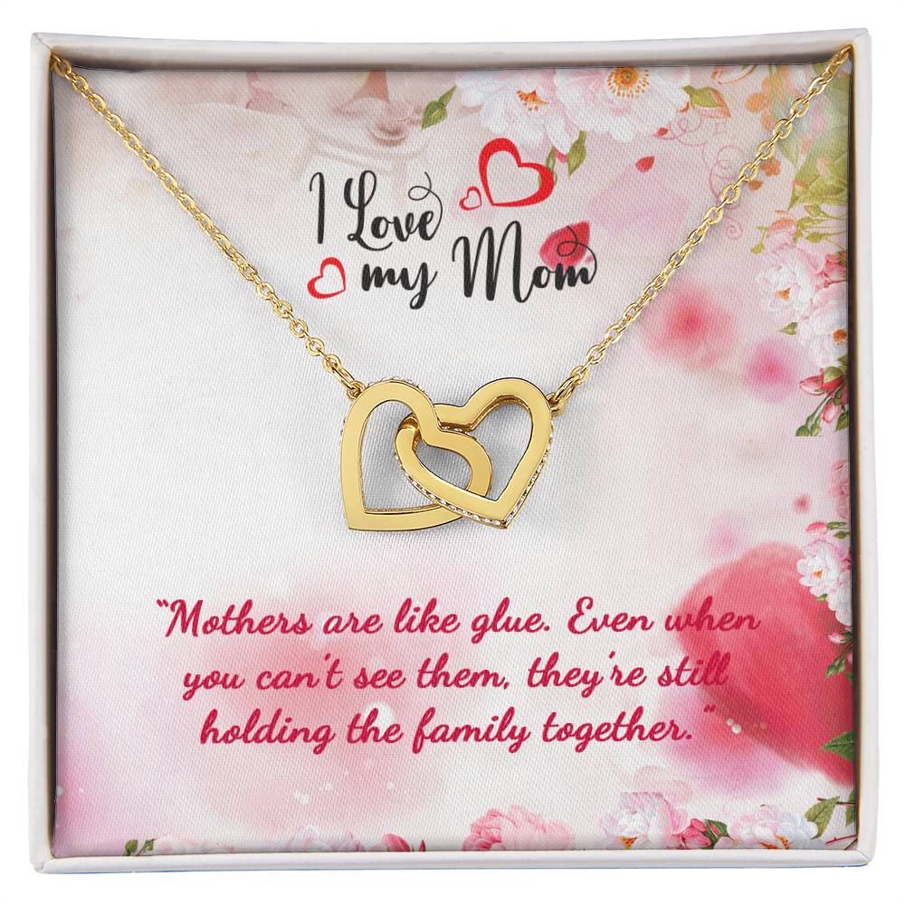 Mother Is The Name For God In The Lips And Hearts Of Little Children Interlocking Hearts Necklace