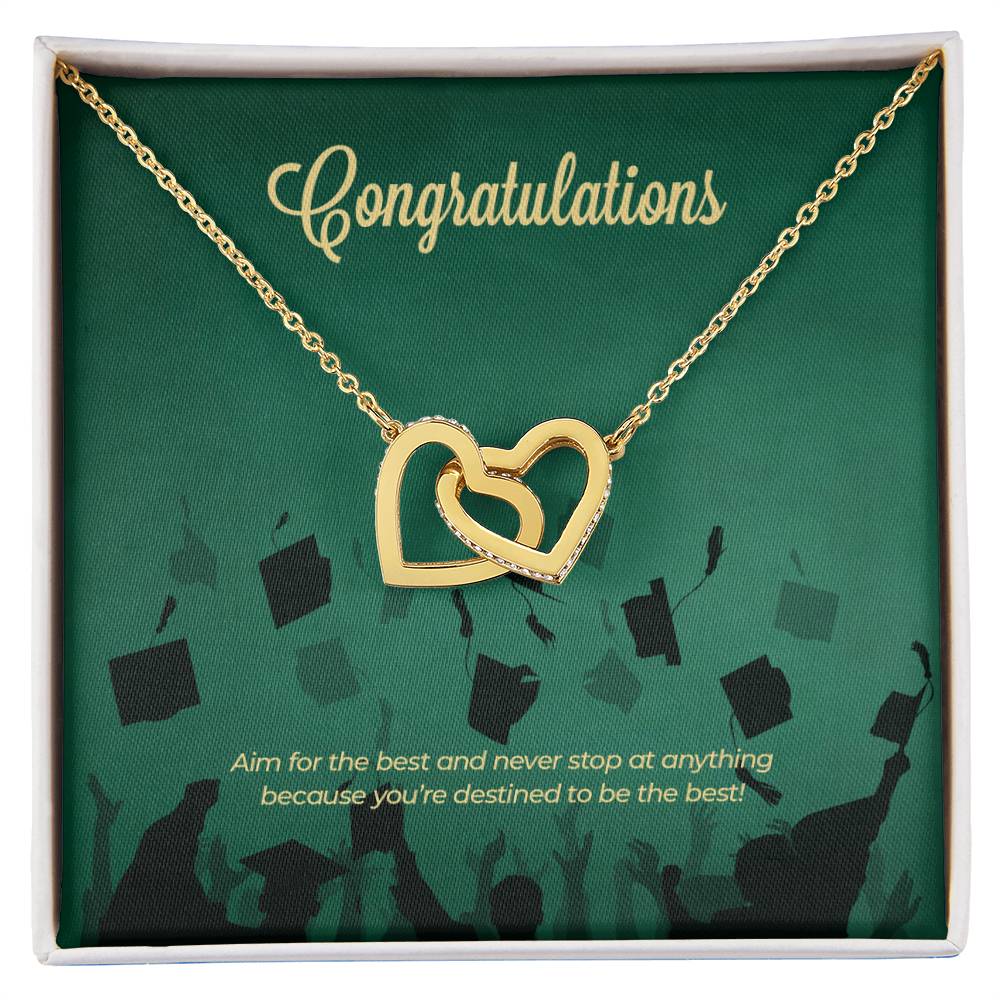 Aim For The Best - Interlocking Hearts Necklace